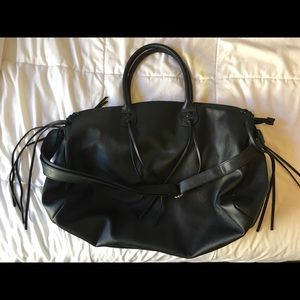 Weekender Fringe Faux Leather Bag
